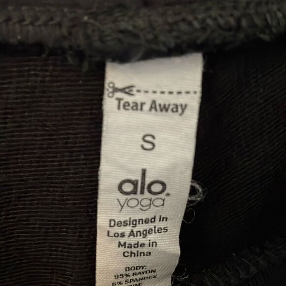 Alo Black Mesh Leggings - Picture 7 of 7